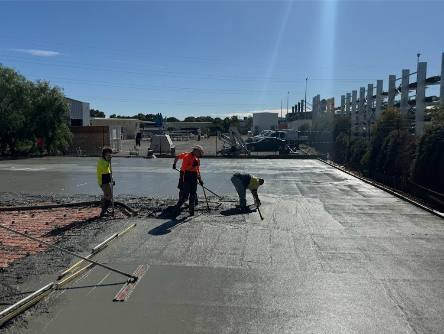 Exposed aggregate reveal and finish commercial Adelaide